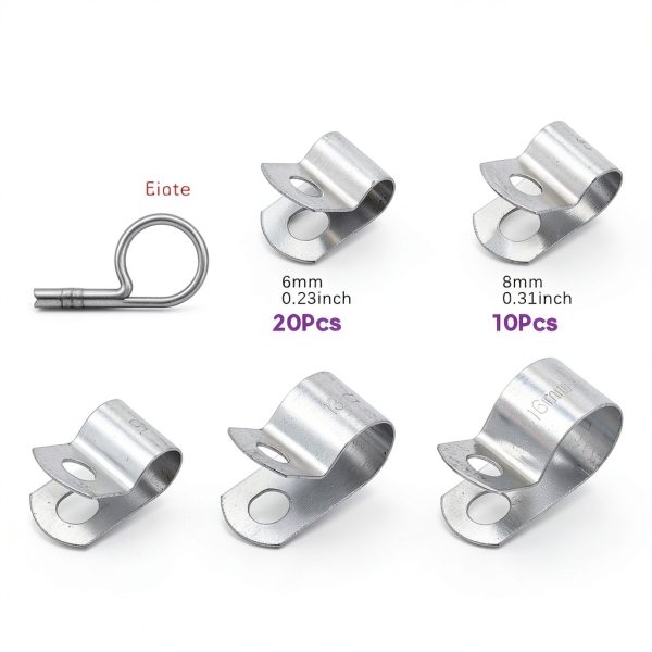Swpeet Stainless Steel Cable Clamps Industrial Household Kit-1
