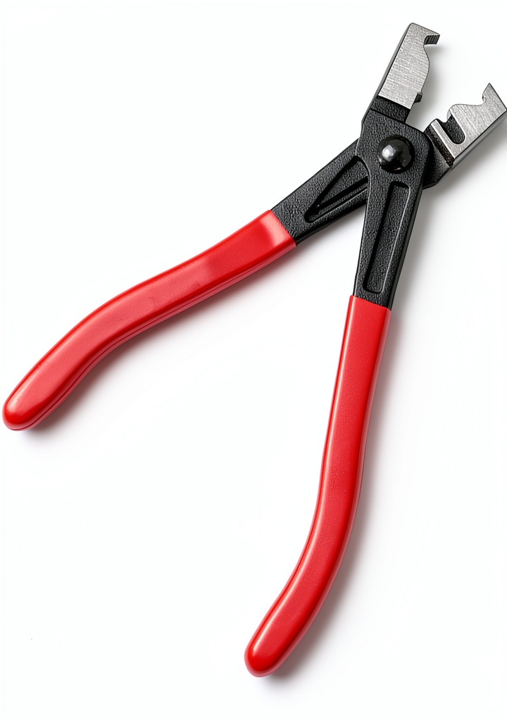 VOBRAMY hose clamp pliers in use on a vehicle hose