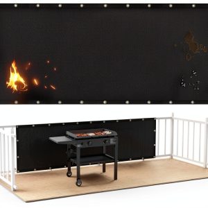 Fireproof Heat Shield Amerbro 3x10 Grill Protector Silicone Coated-0