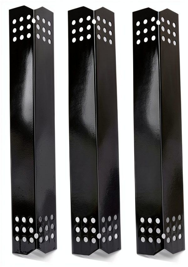 Criditpid Grill Heat Plate Shield, Burner Cover, Flame Tamer for Grill Master 720-0697, 720-0737, Porcelain Steel Gas Grill Replacement Parts for Nexgrill 720-0830H 720-0783E 720-0882A 720-0896B.-0